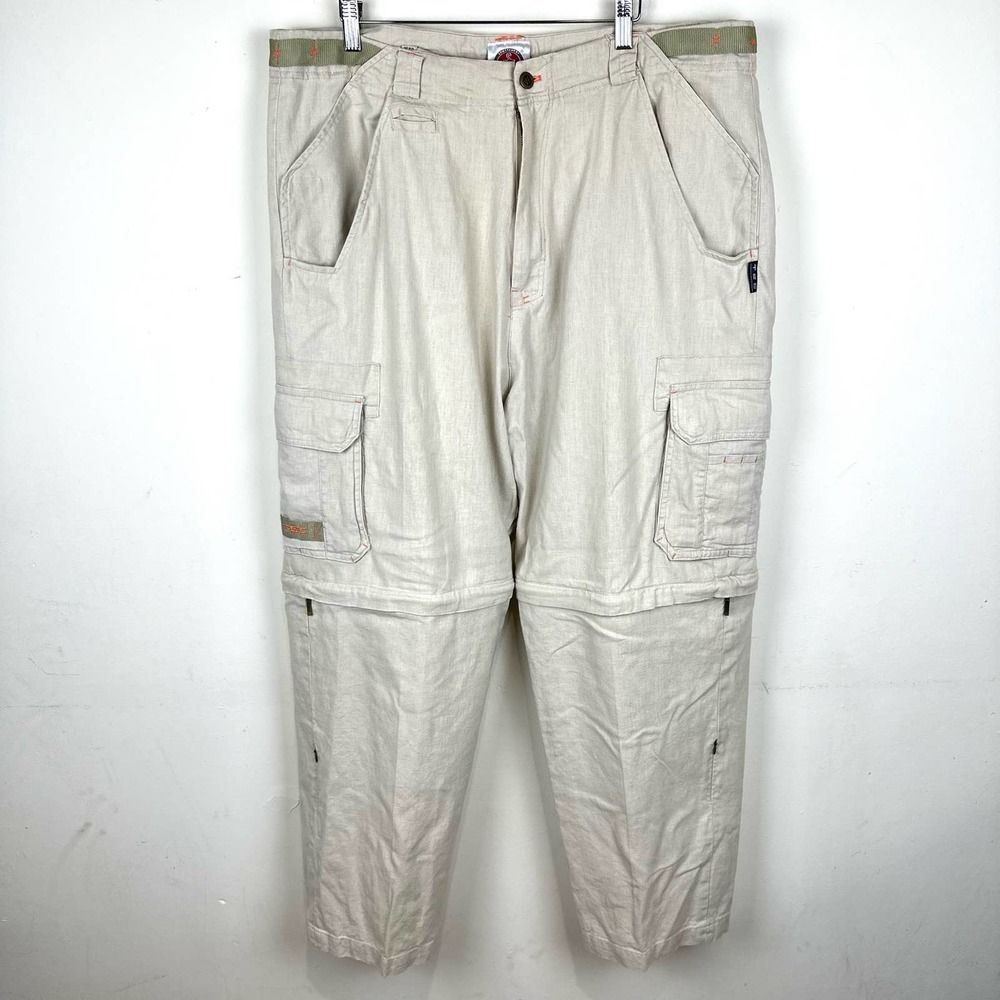 Scottevest Linen Blend Convertible Tec Cargo Pants Men’s 40 x 30